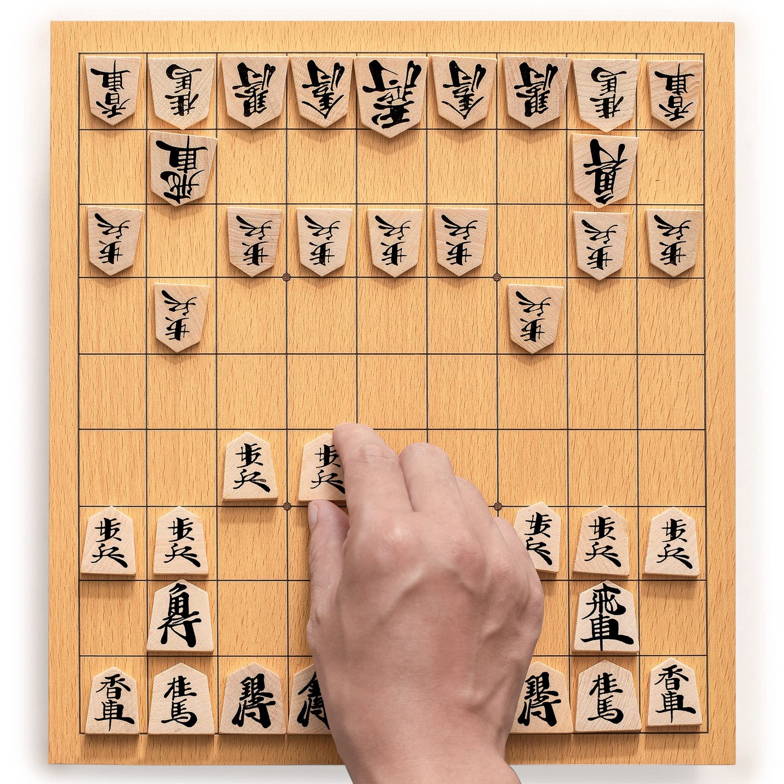Shogi Japanese Chess Game Set – Wooden Board with Drawers and Traditional Kom…