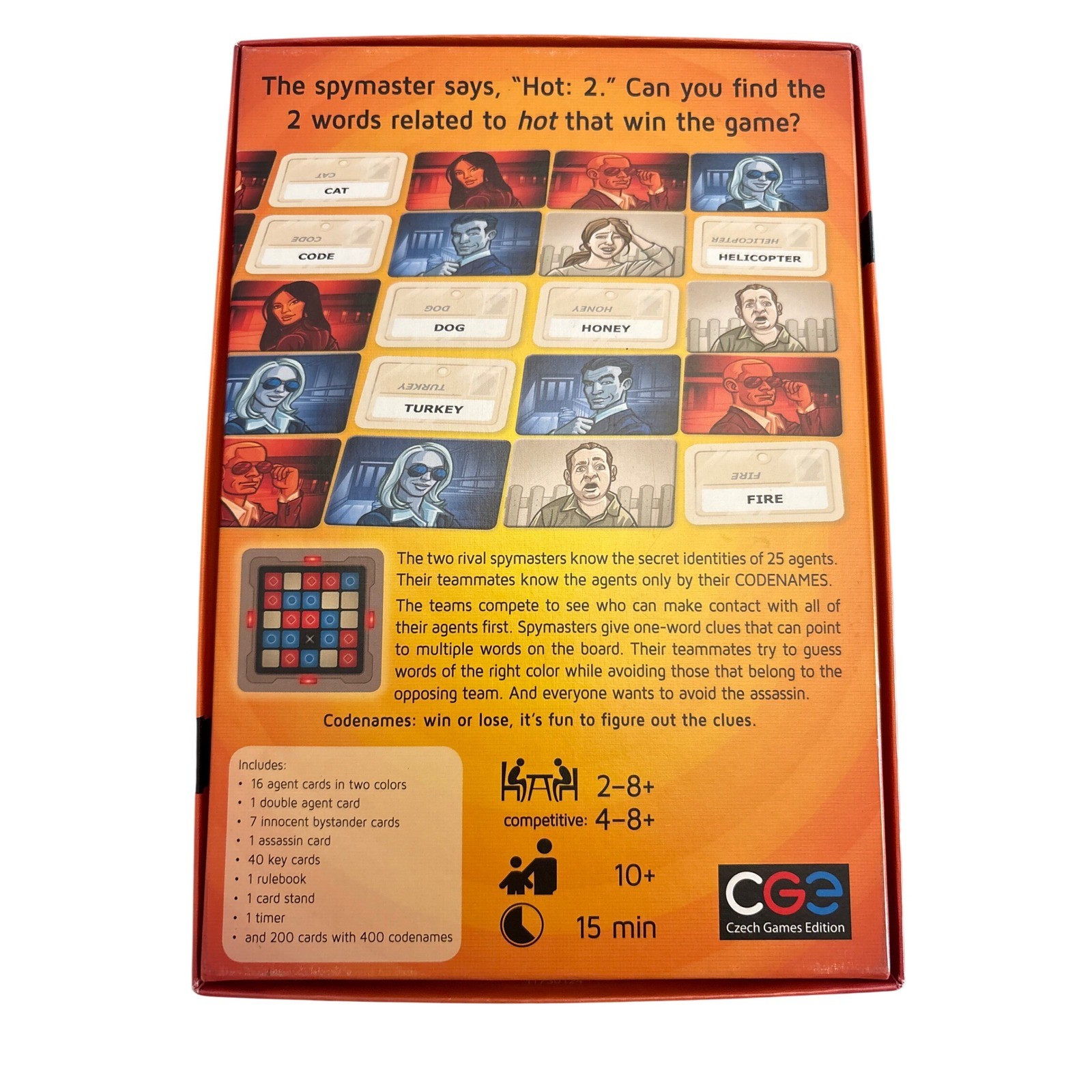 Codenames Board Game Czech Games Edition Vlaada Chvatil Party Word Game 2016