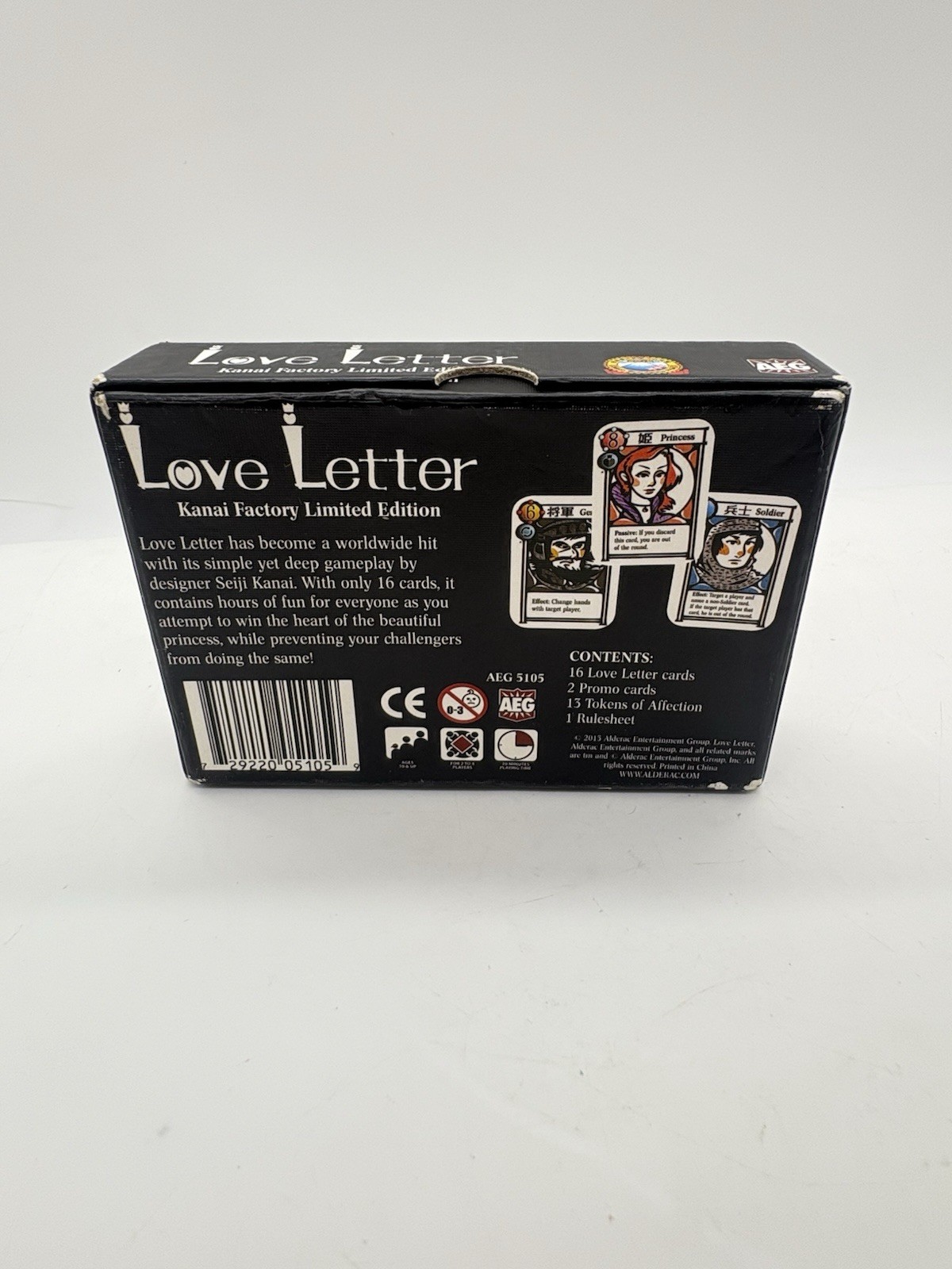 AEG – Love Letter Card Game Kanai Factory Limited Edition Complete used