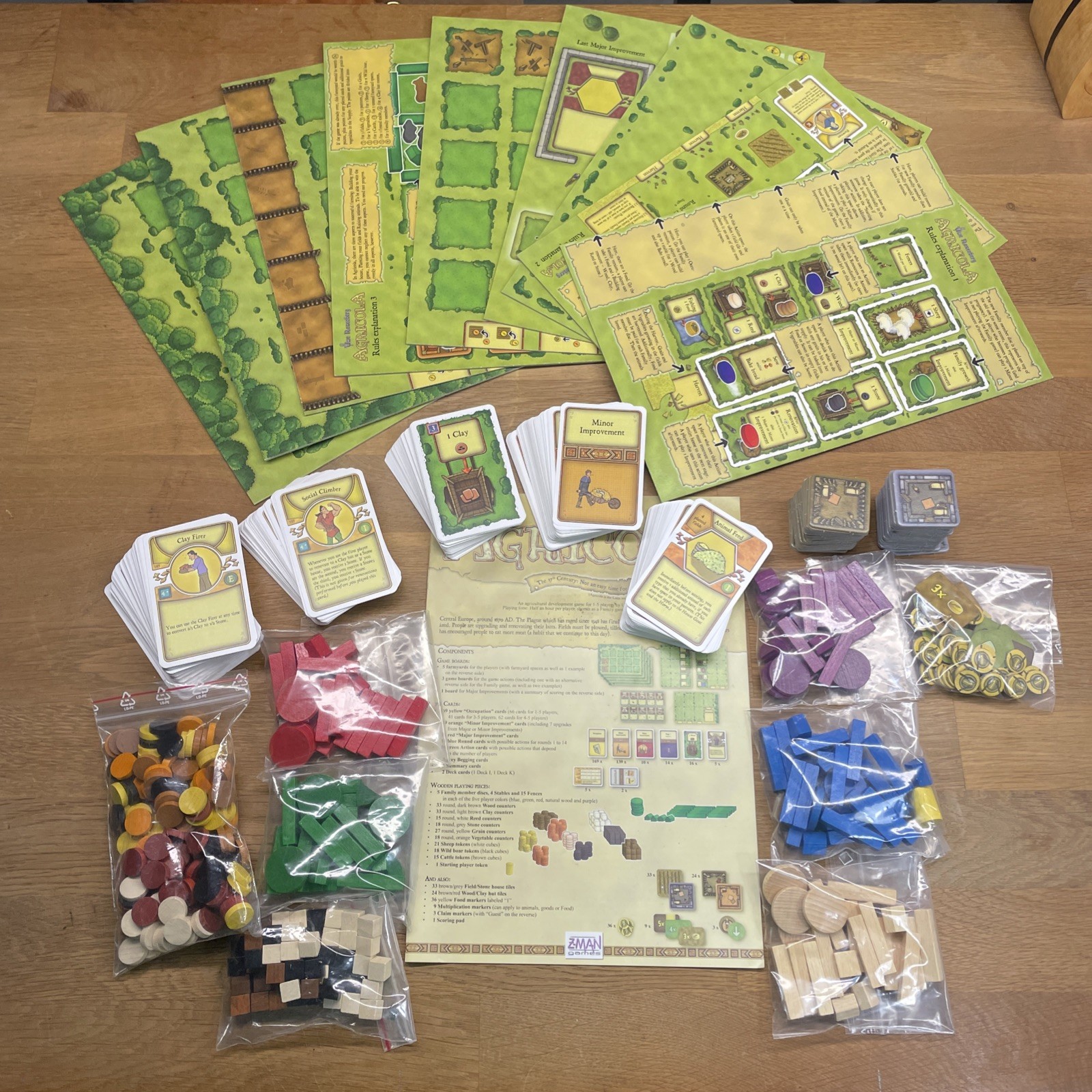 Agricola Board Game Uwe Rosenberg 2016 Mayfair Games w/ Wooden Animals near comp