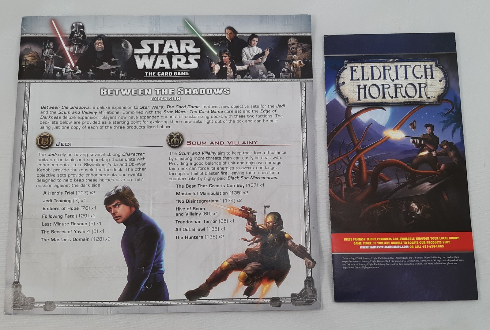 Star Wars The Card Game Between The Shadows Expansion Pack Incomplete