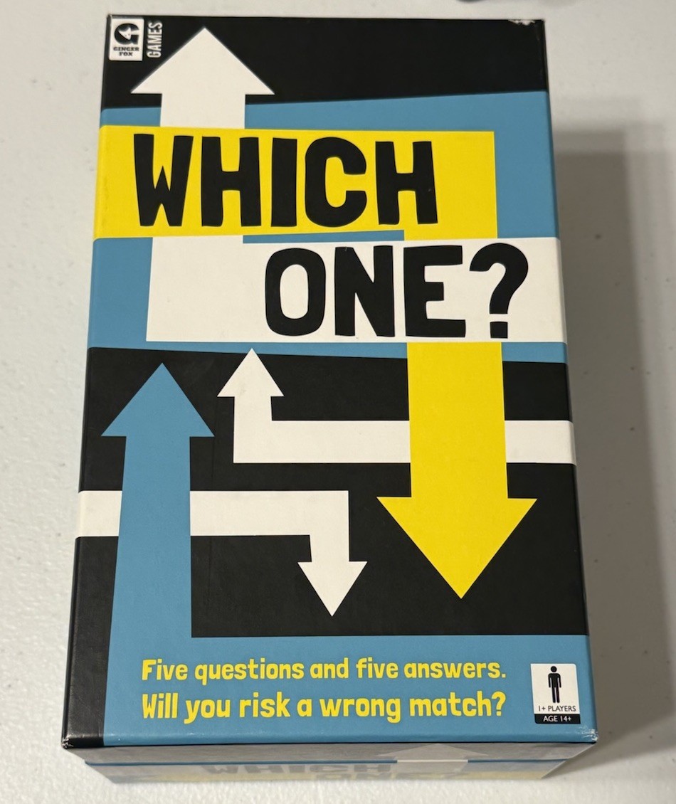 WHICH ONE? Q&A Matching Game by Ginger Fox-Play Solo or With Others-New-Open Box