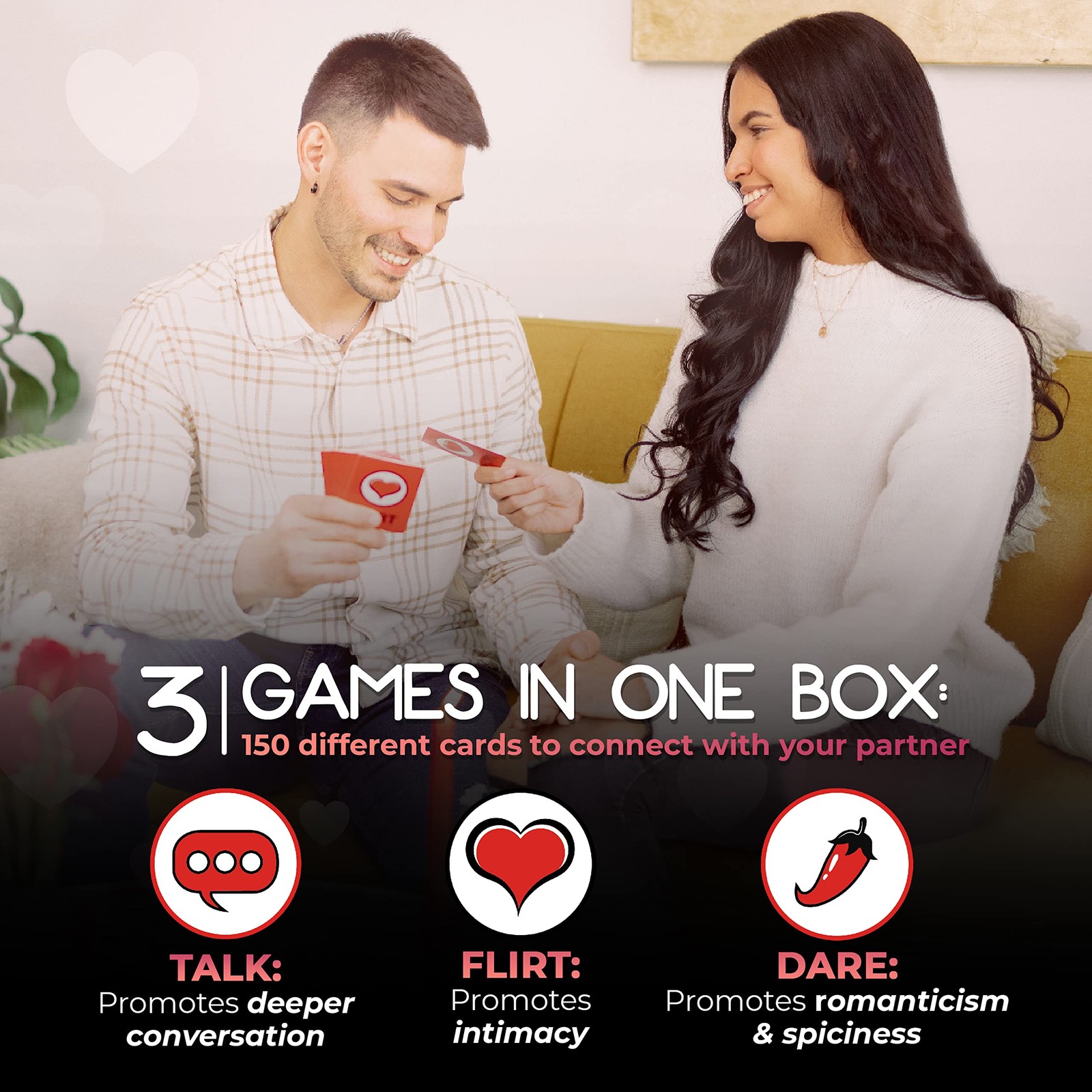 Talk Flirt Dare Couples Game, Gift for Couples, Fun Romantic Date Night Card …