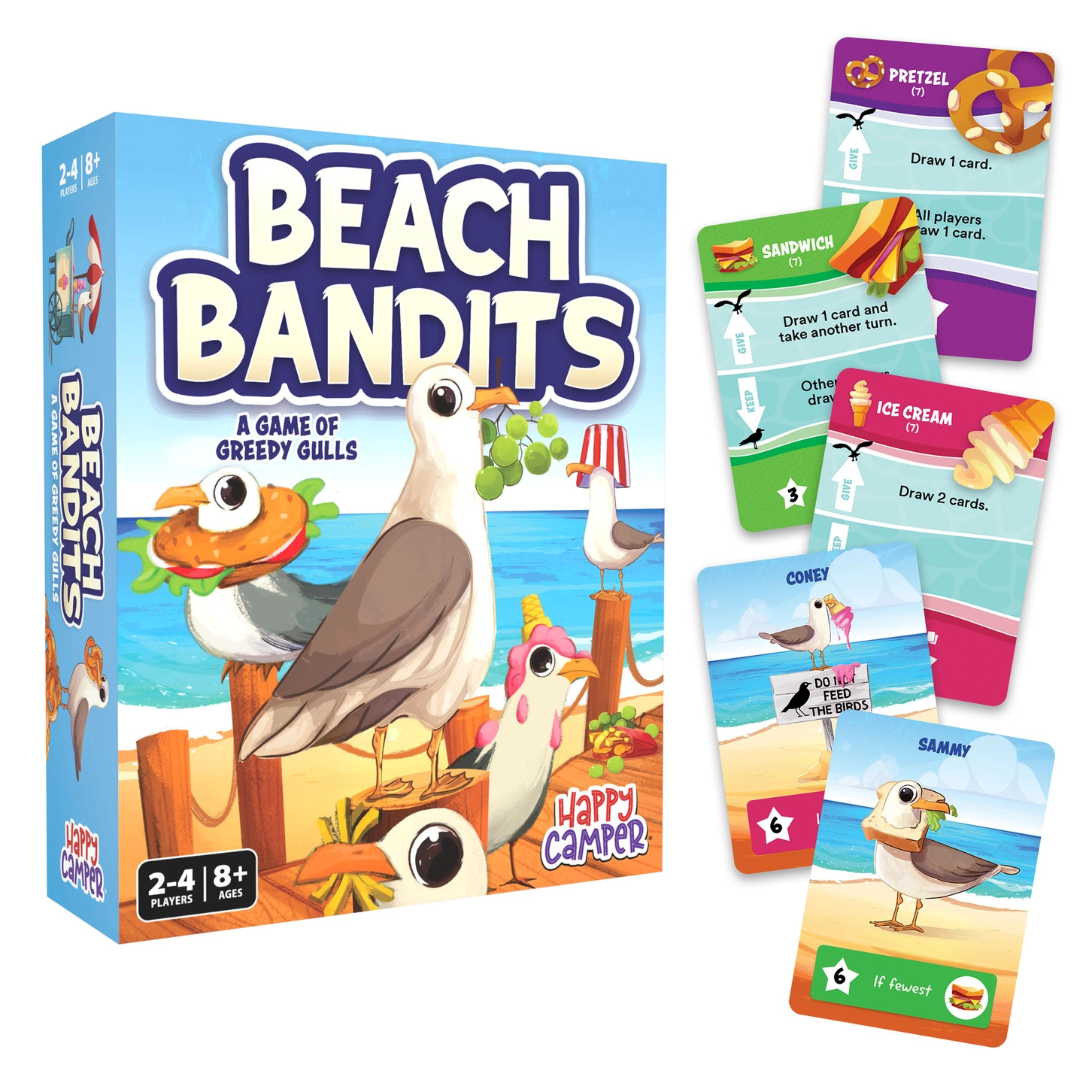 Beach Bandits Card Game Of Greedy Gulls Happy Camper HCG-2008 Family Fast Quick