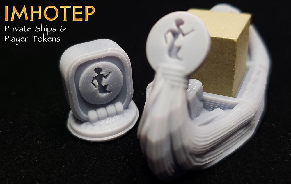 Imhotep: Builder of Egypt Player Tokens 6pcs | Multi-colored 3d Printed Pieces