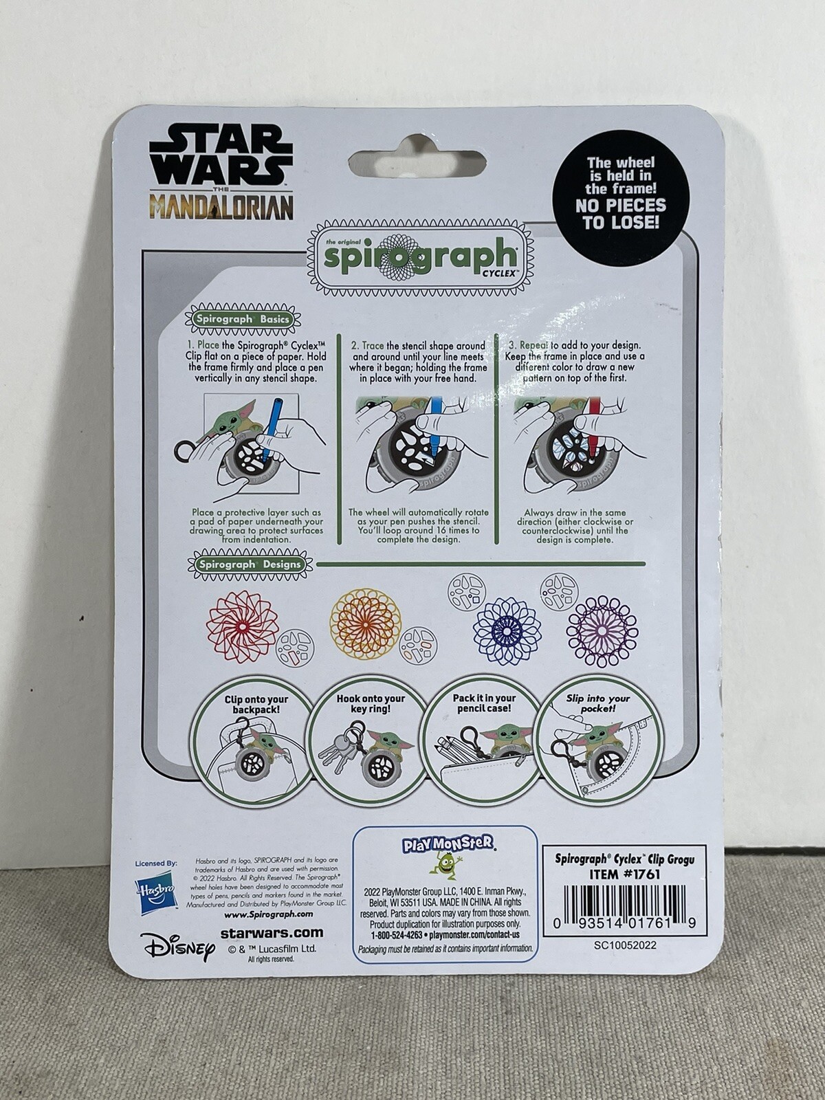 Playmonster Grogu Spirograph Cyclex Clip NEW IN STOCK