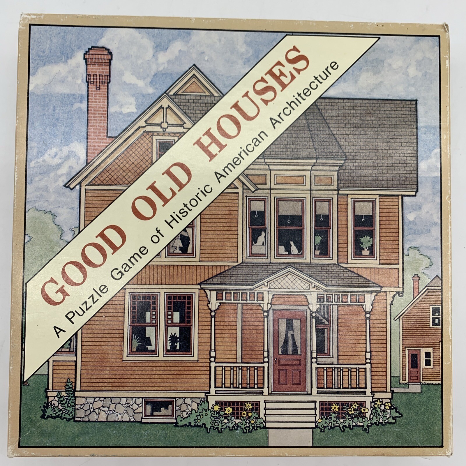 Aristoplay Good Old Houses Puzzle Game Historic American Architecture Styles VTG