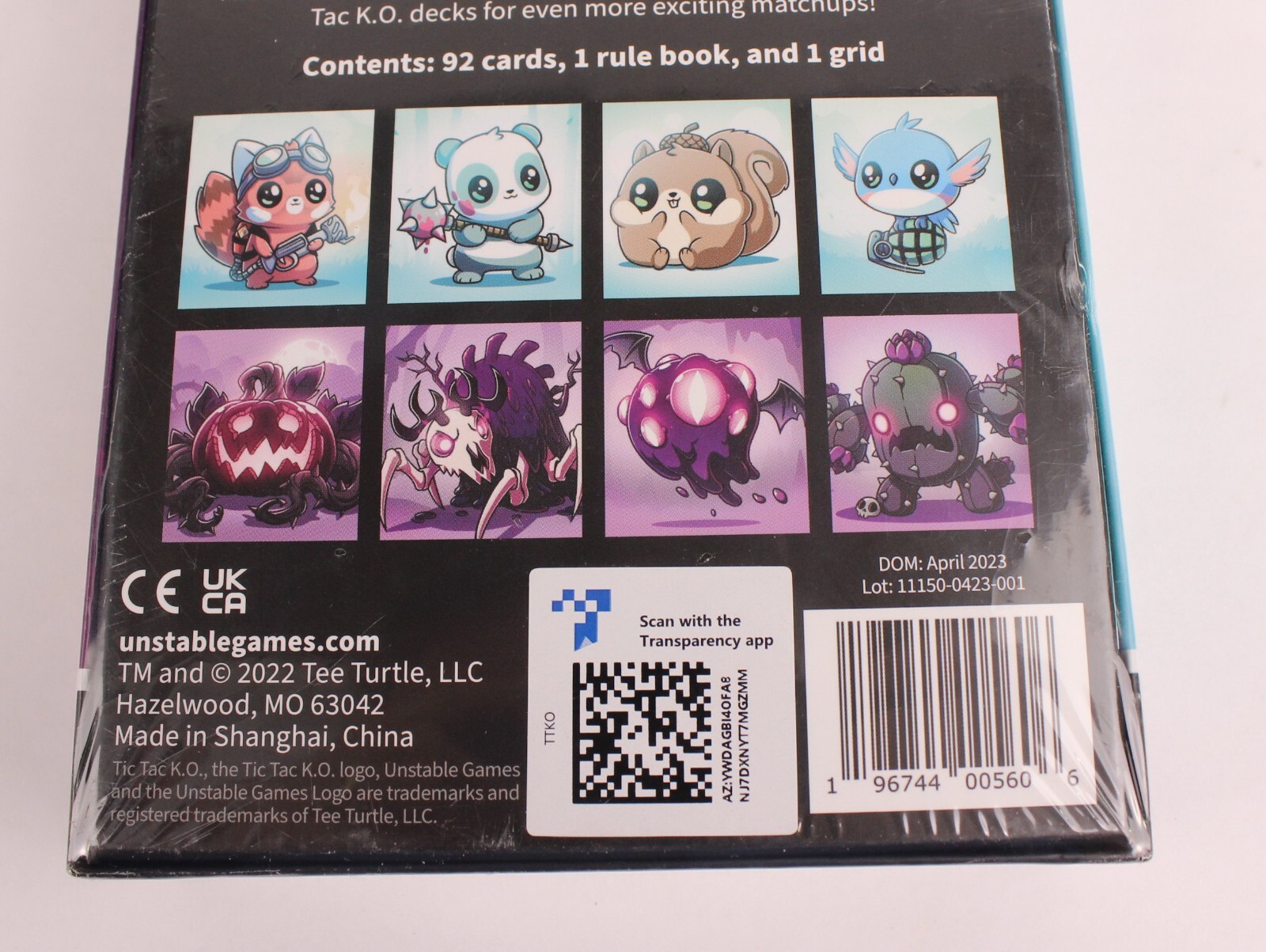 Tic Tac KO Cute vs Evil Card Game Unstable Games NEW