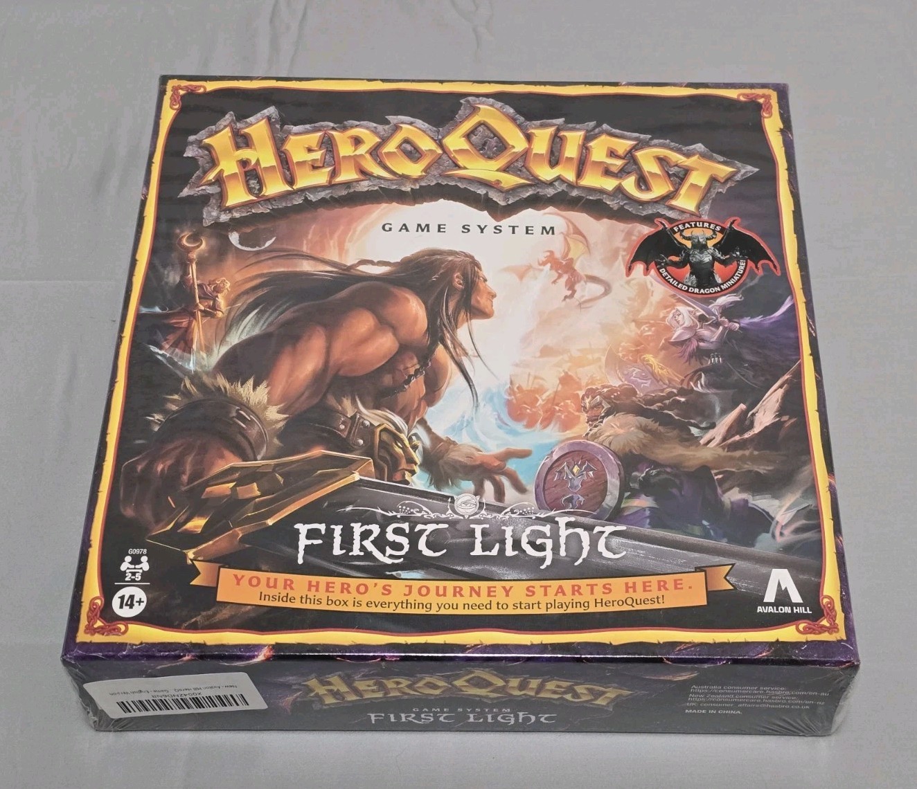 Hero Quest Game System First Light Avalon Hill Hasbro Board Game Dungeons Dragon