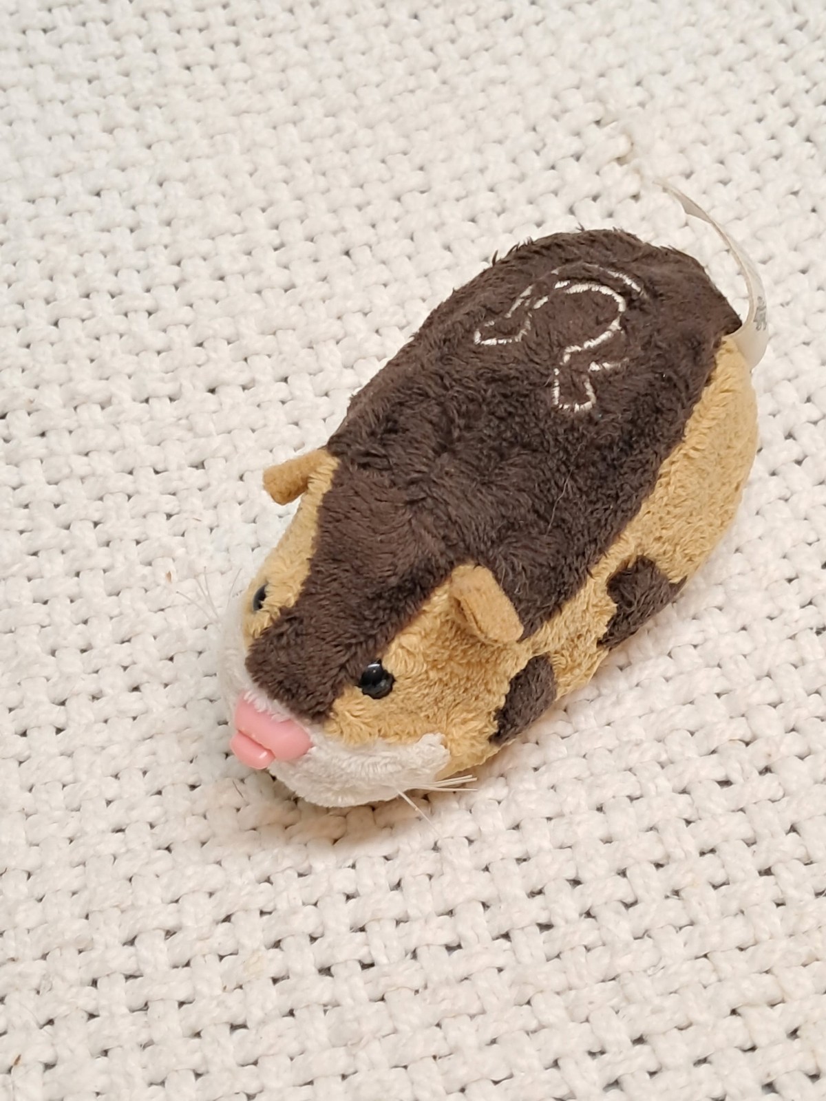 Zhu Zhu Pets brown tan colored pink nose Electronic Hamster 2008 New batteries