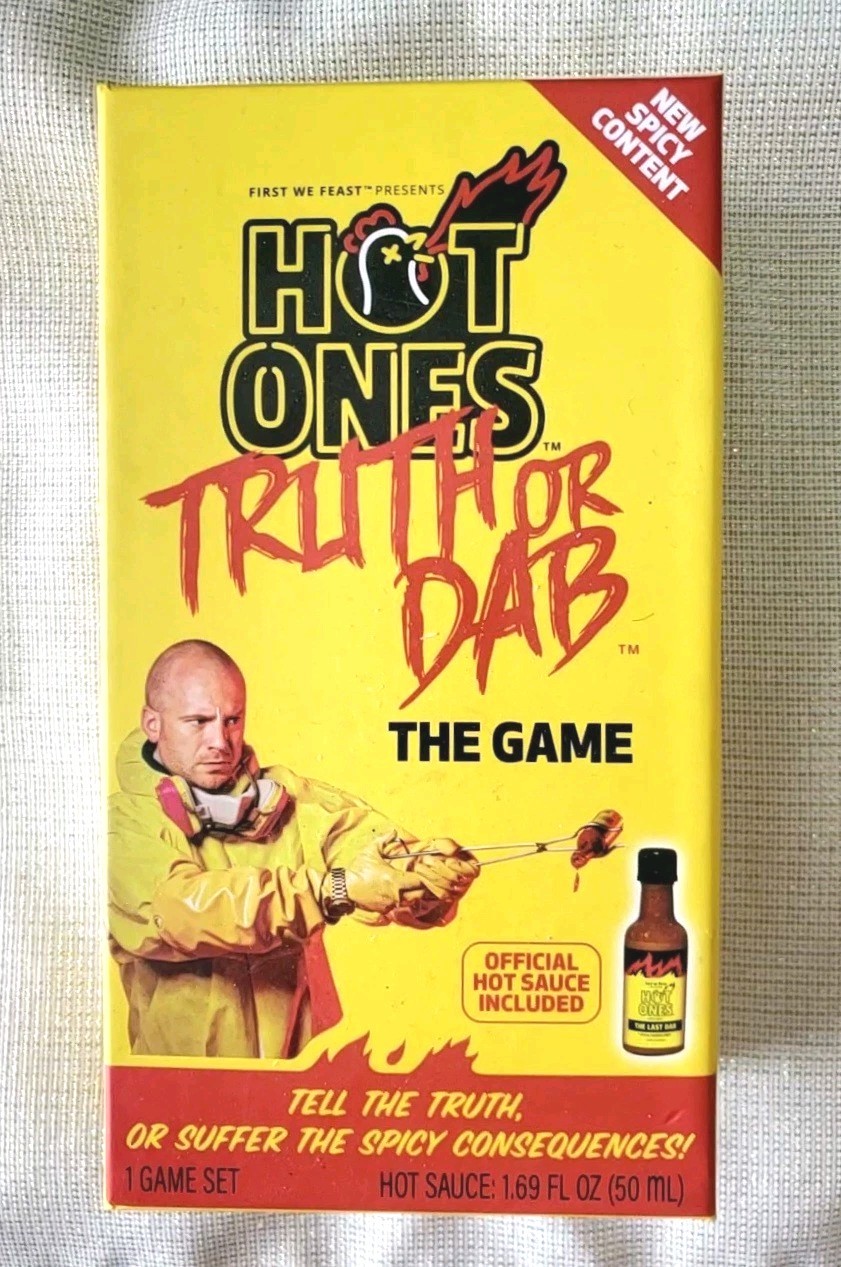 Hot Ones Truth or Dab Party Challenge Game Last Dab Hot Sauce Included New Seal