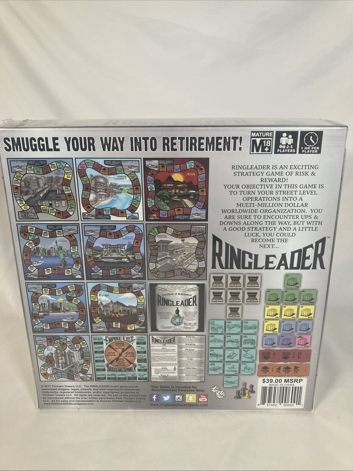 Ringleader Board Game Adult Board Game Tabletop Sealed 2-5 Players 18+ Strategy