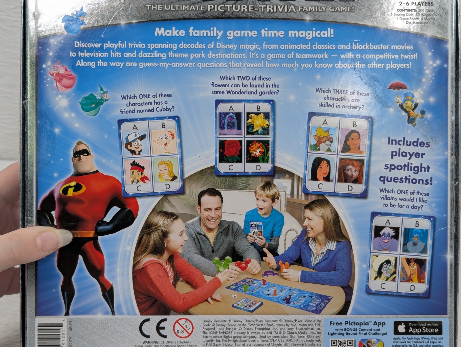 Pictopia Picture Trivia Disney Edition Board Game2-6 Players Age7+