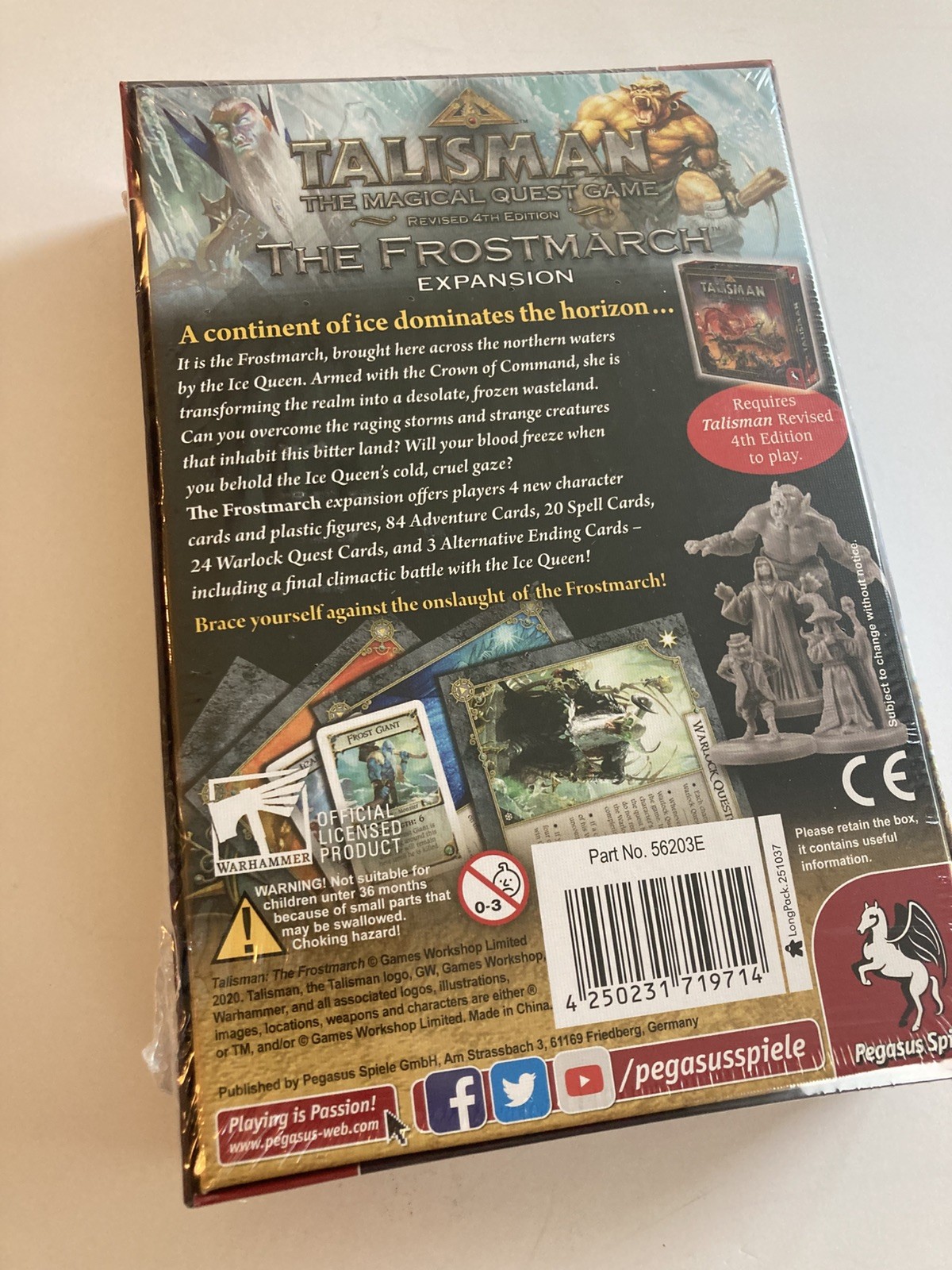 Talisman Frostmarch Expansion Revised 4th Ed Pegasus Spiele Brand New Sealed