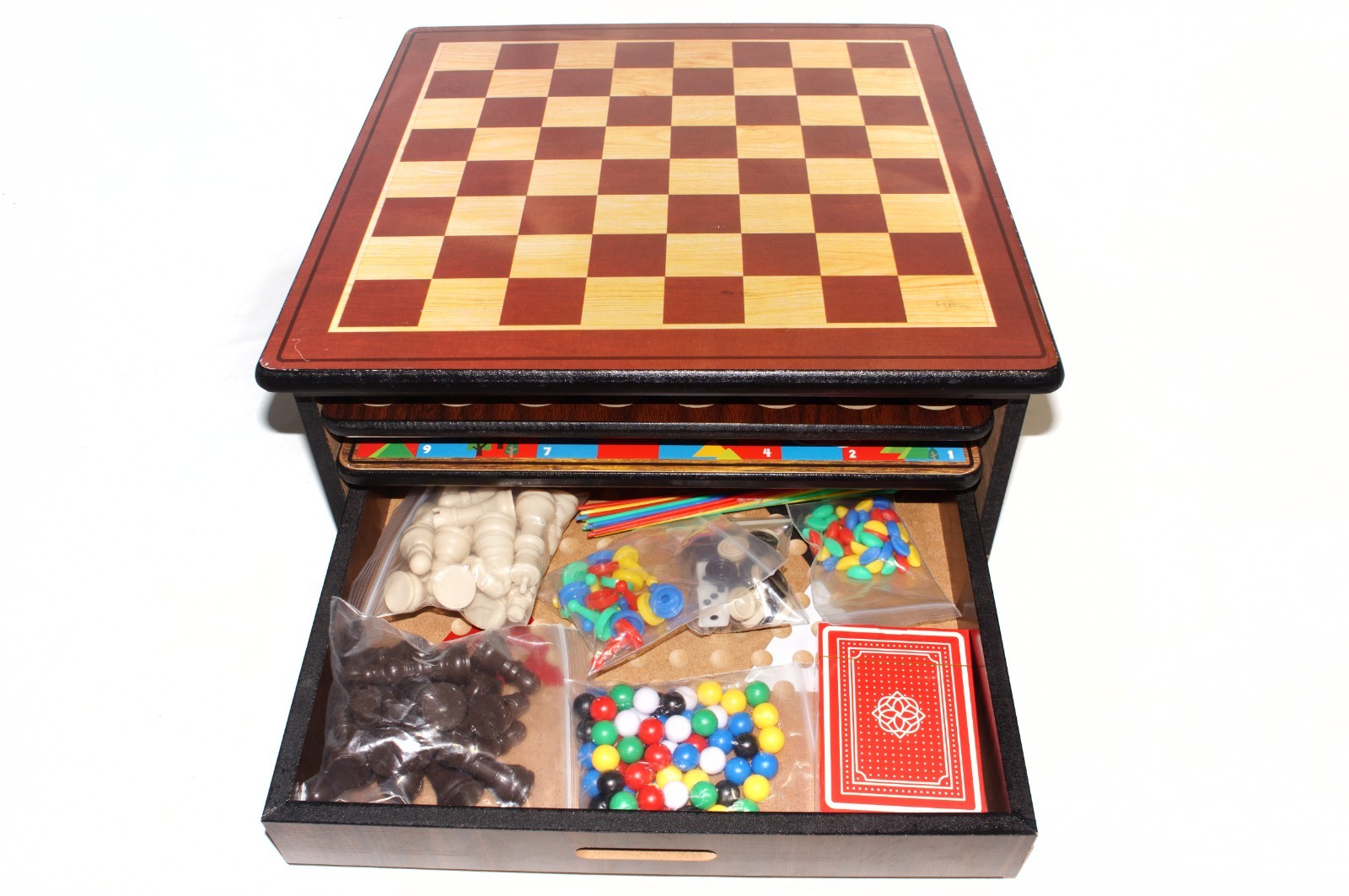 Deluxe Game Gallery 12 in 1 Game House w/ 12 Classic Games w/ Wooden Game Chest