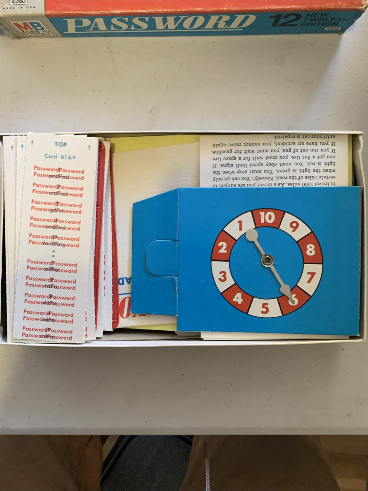 Vintage 1970 Milton Bradley PASSWORD Twelfth Edition 4260