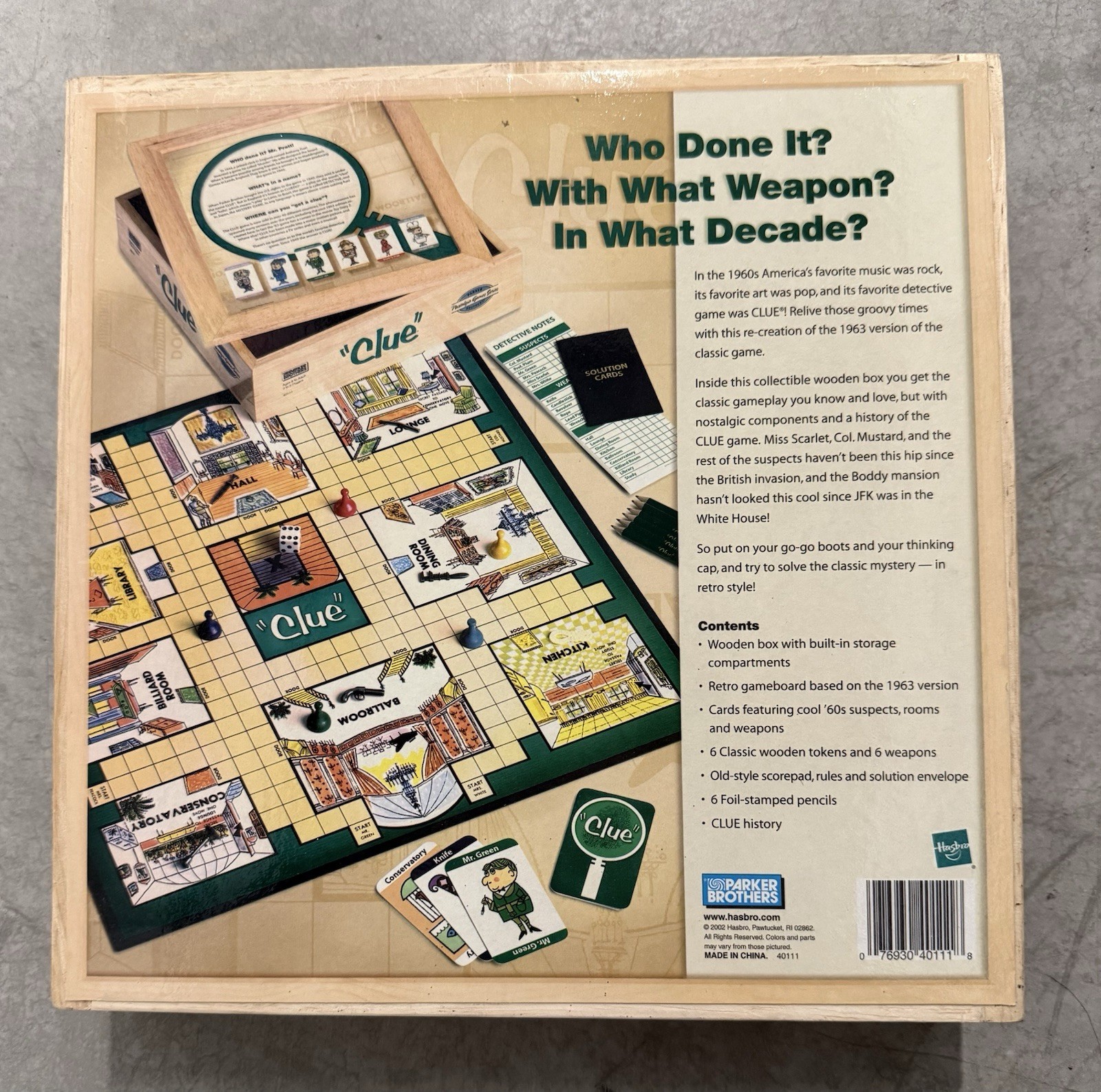 $30 FIRM – Vintage Parker Brothers CLUE Nostalgia Collection Board Game And Box