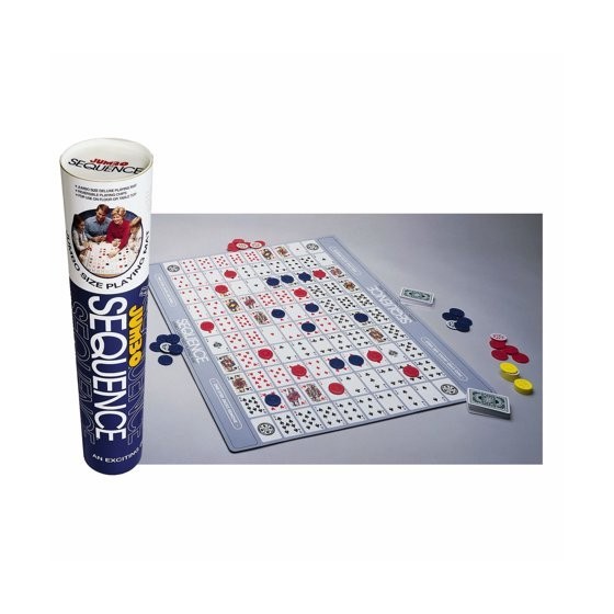 Pressman Jumbo Sequence Game Tube Edition Family Board Game Ages 7+