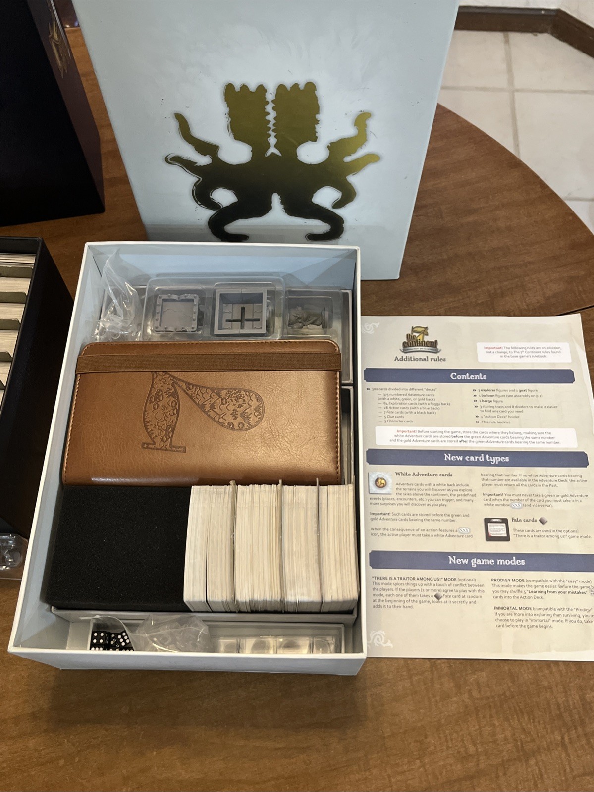 The 7th Continent Board Game Bundle What Goes Up Expansion Journal Minis Dice