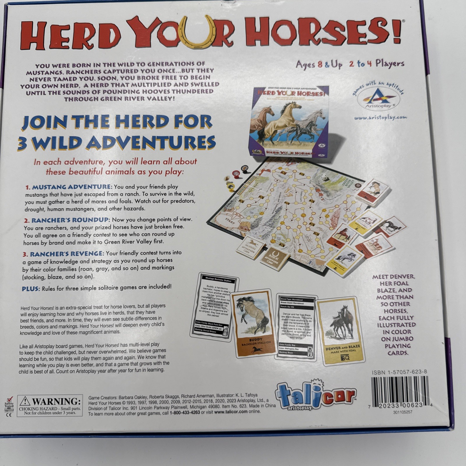 2018 Herd Your Horses By Talicor Aristoplay 8 & Up Complete & Good Cond