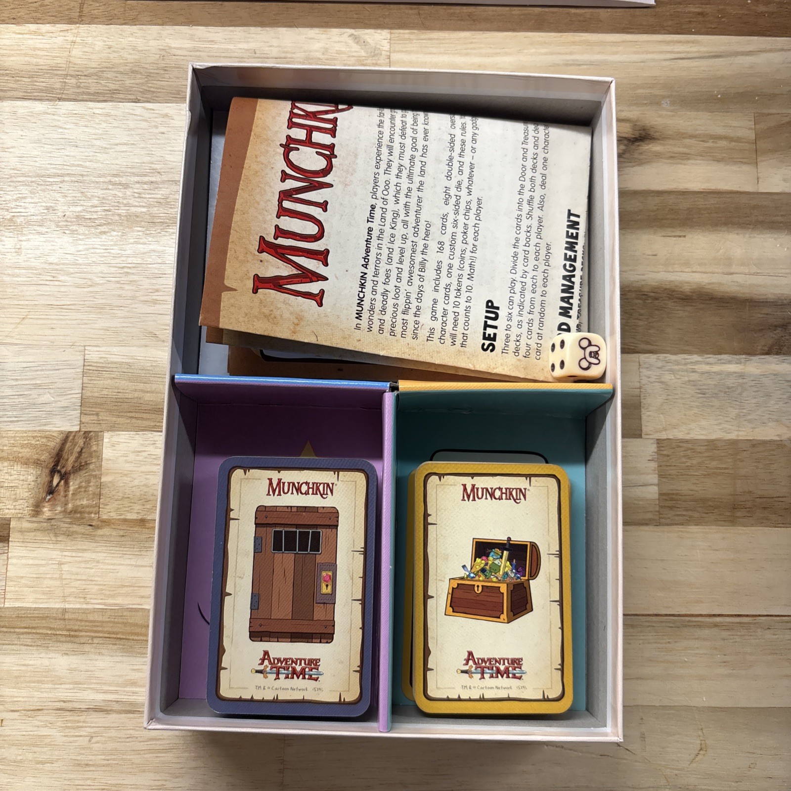 Munchkin Adventure Time Board Game Steve Jackson Used 100% complete.