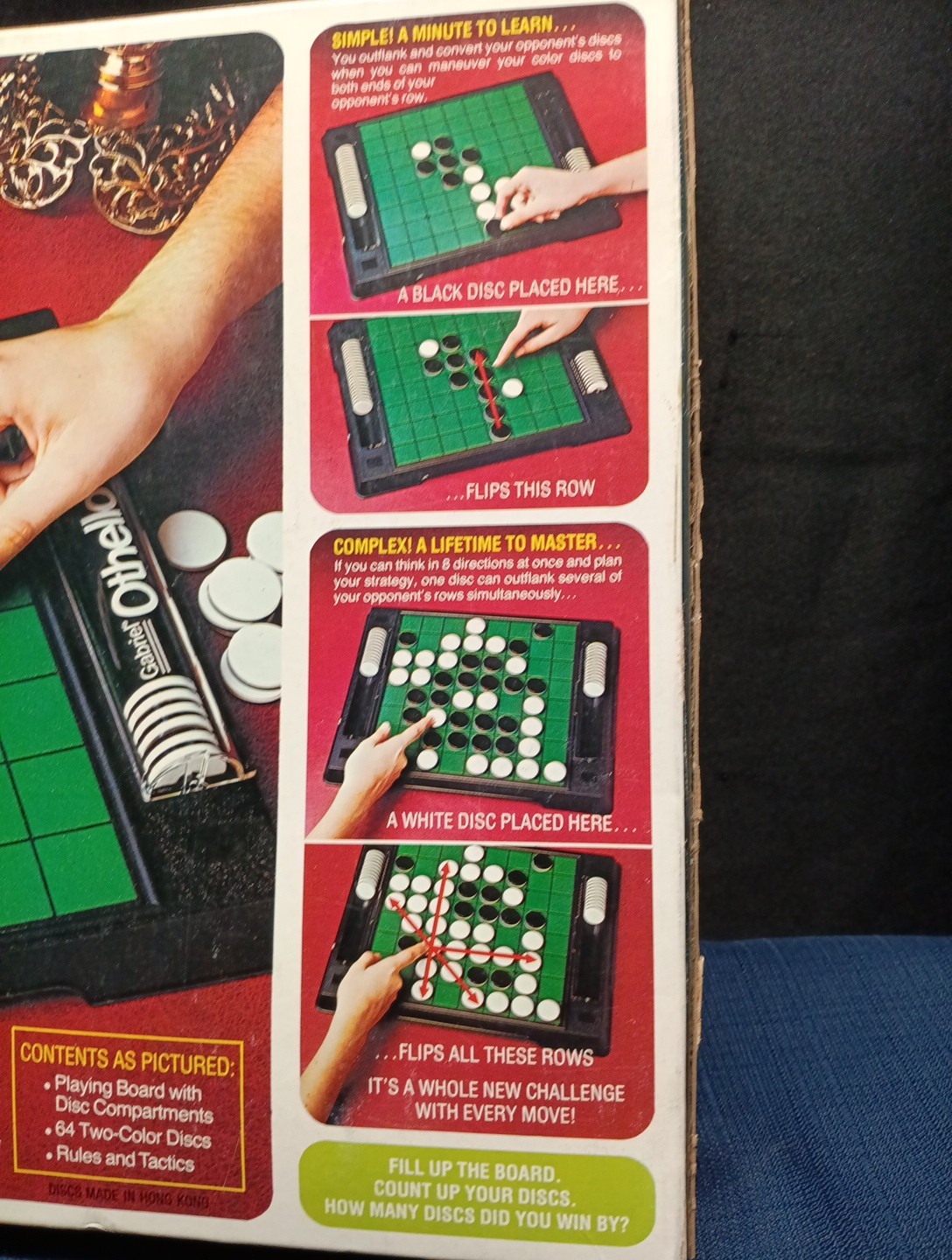 Rare New!! Vintage Othello Board Game Gabriel Complete Unused Sealed Chips 1977
