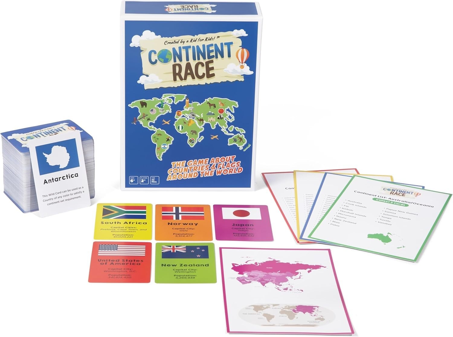 Interactive Continent Race Game – Engaging Geography Learning for Kids & Family,
