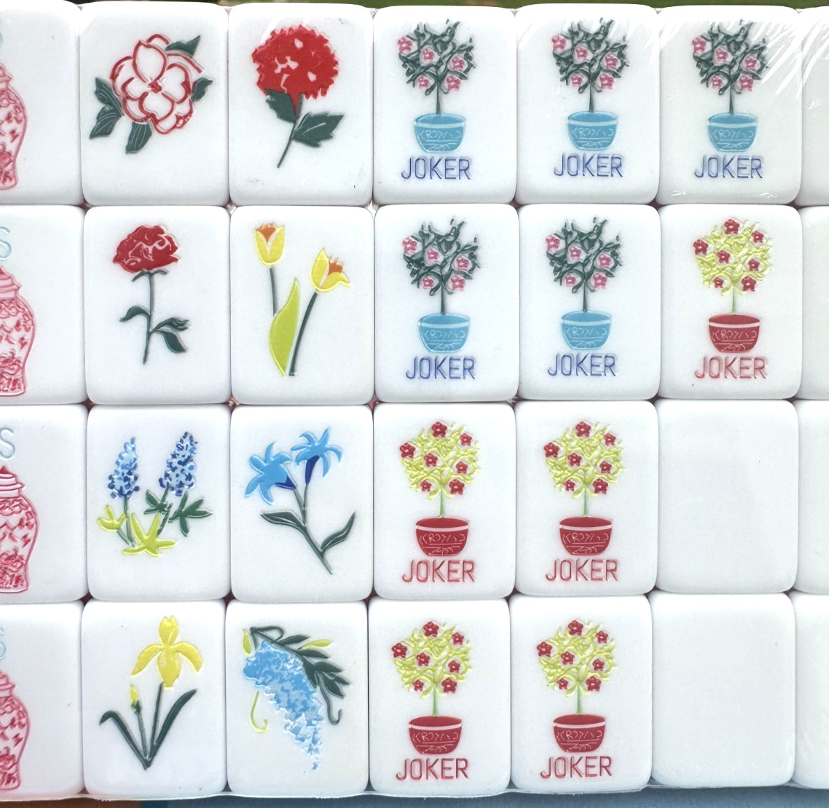 ORANGE PUPPY 4 Layer Acrylic Mahjong Tiles – American Set 160 Tiles US SELLER!