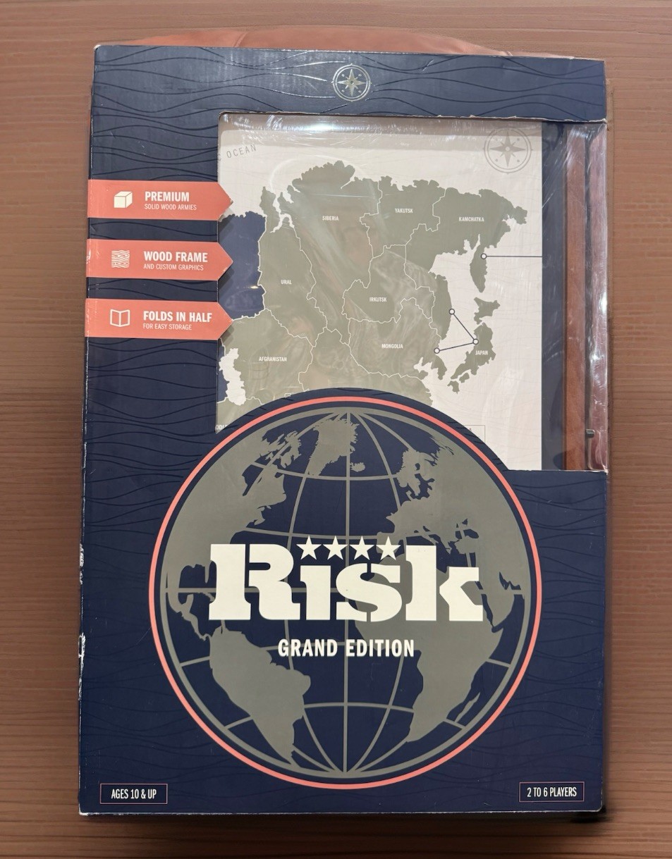 RISK Grand Edition Deluxe Wood Board Game – WS Game Company – BRAND NEW-Sealed