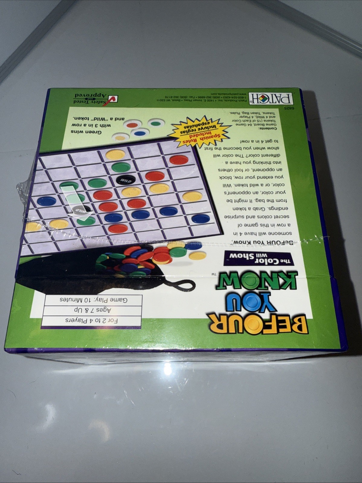 Patch Products Befour You Know Board Game The Color Will Show 2-4 Players NEW