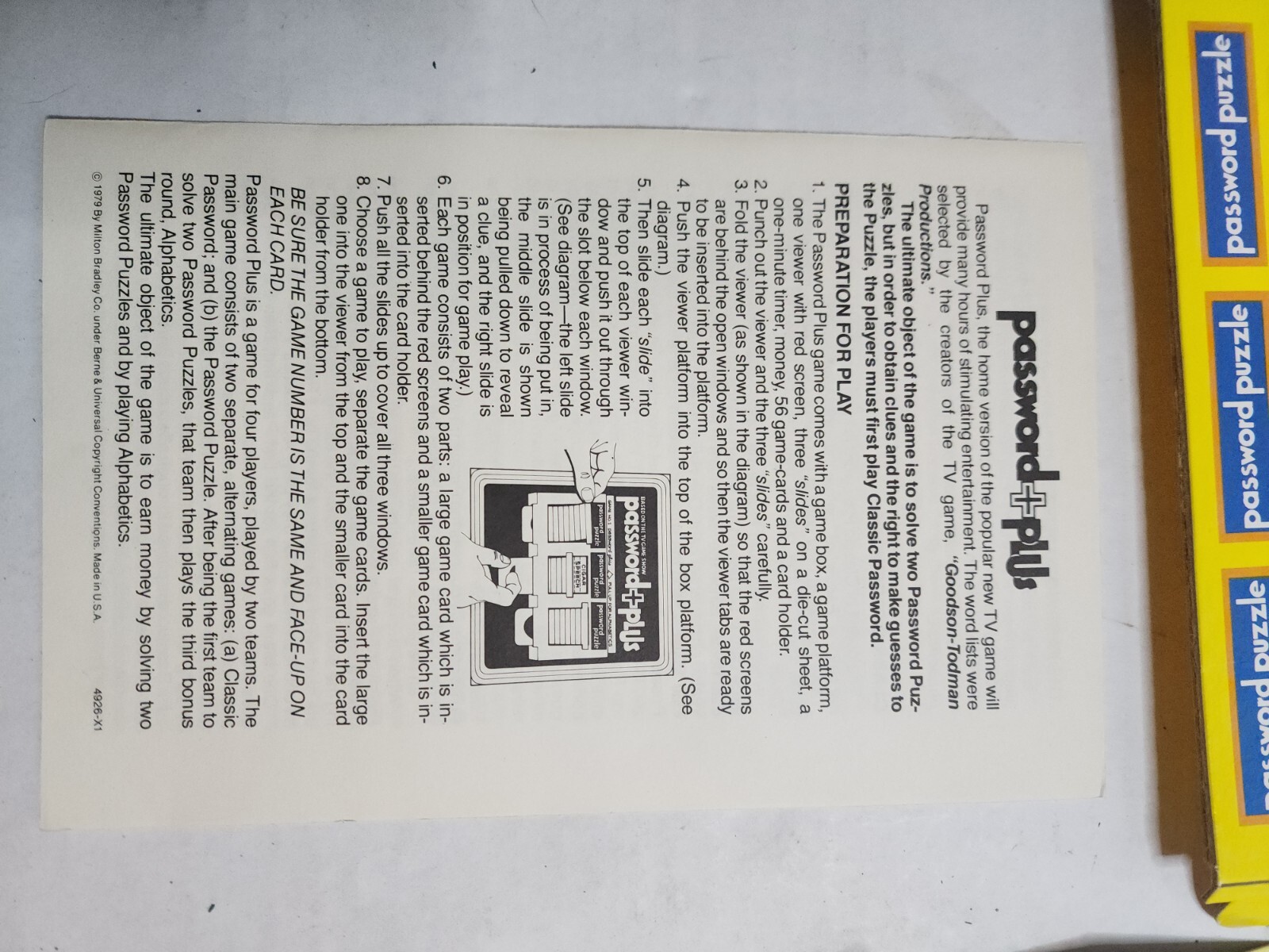 Vintage 1978 Password Plus 1st Edition Complete Game