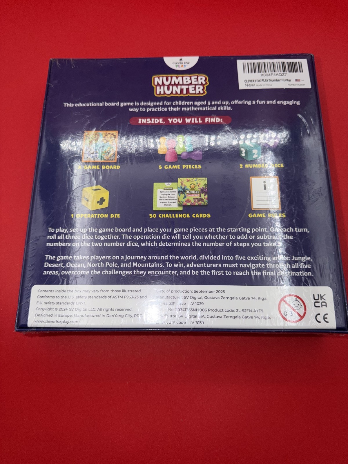 Number Hunter Math Board Game – Addition & Subtraction Adventure Age 5 and Up