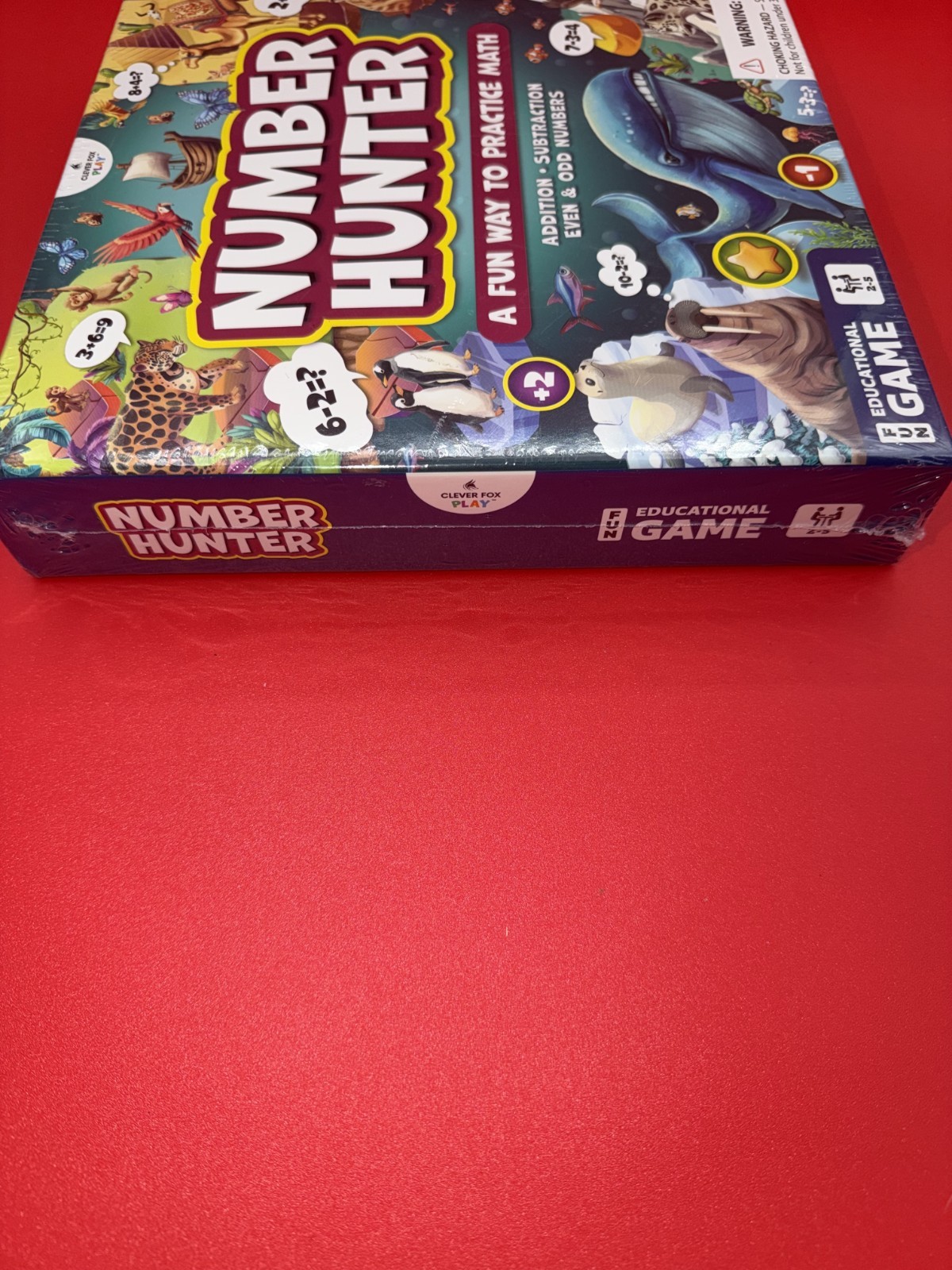 Number Hunter Math Board Game – Addition & Subtraction Adventure Age 5 and Up