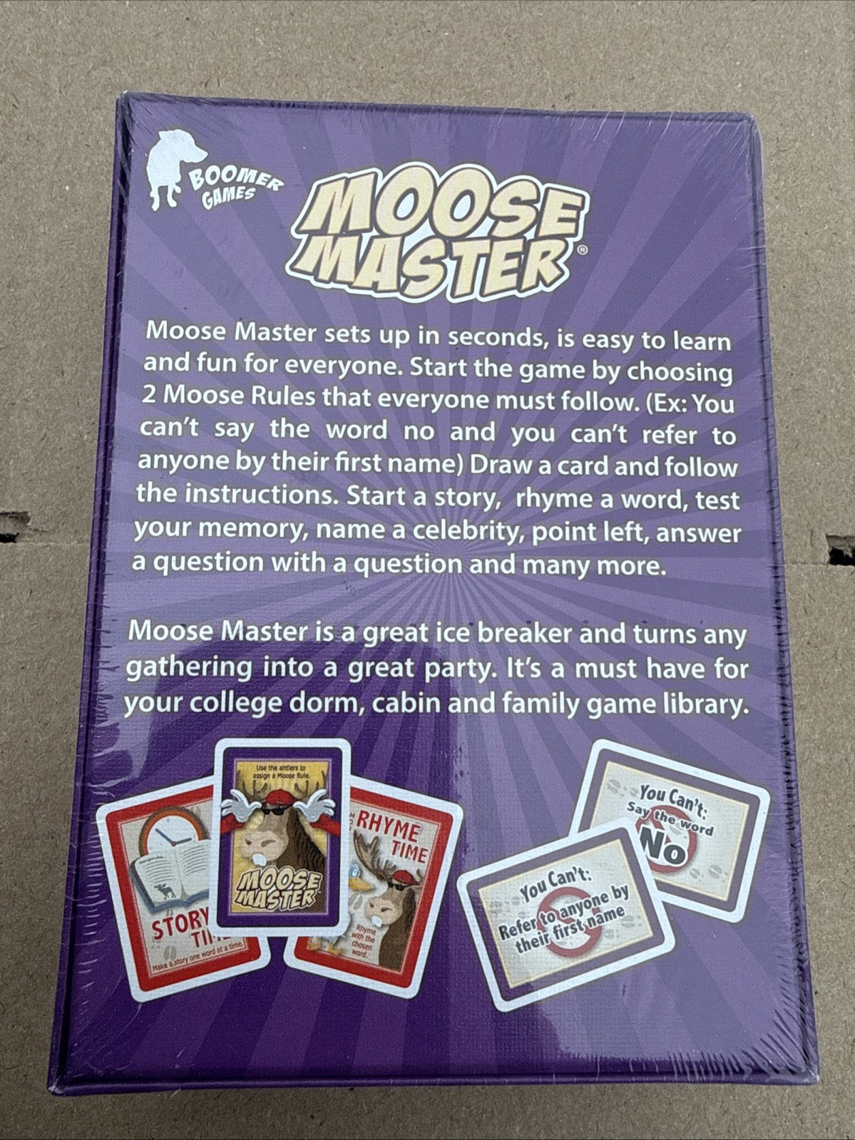 New/Sealed. Moose Master Card Game : Crazy Party Game for All Ages Boomer Games