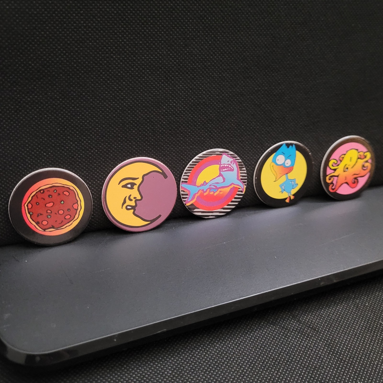 POG Stack N Smack Milk Caps (5) 1990s Pogs Game Pieces Cool Retro 90s Fun