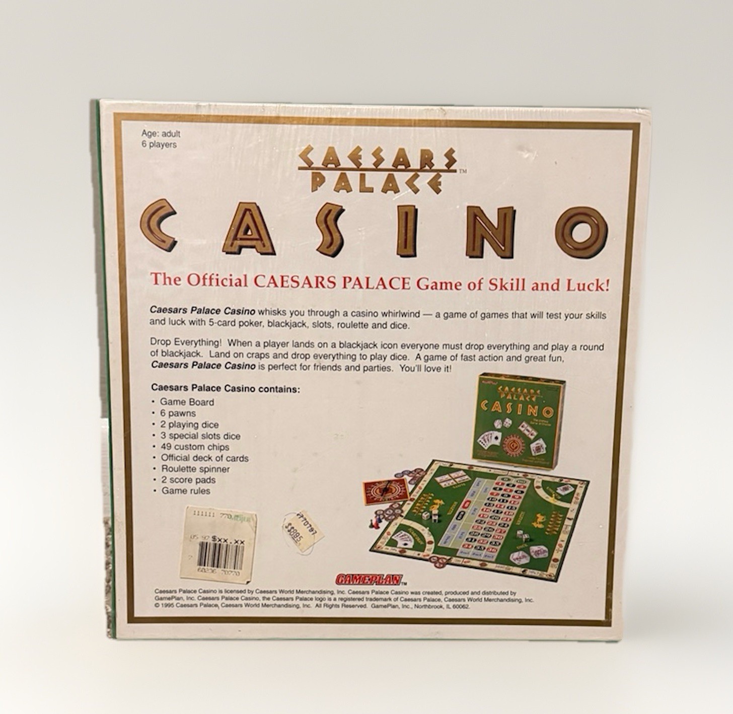 Brand New Vintage Caesars Palace Casino Themed Board Game