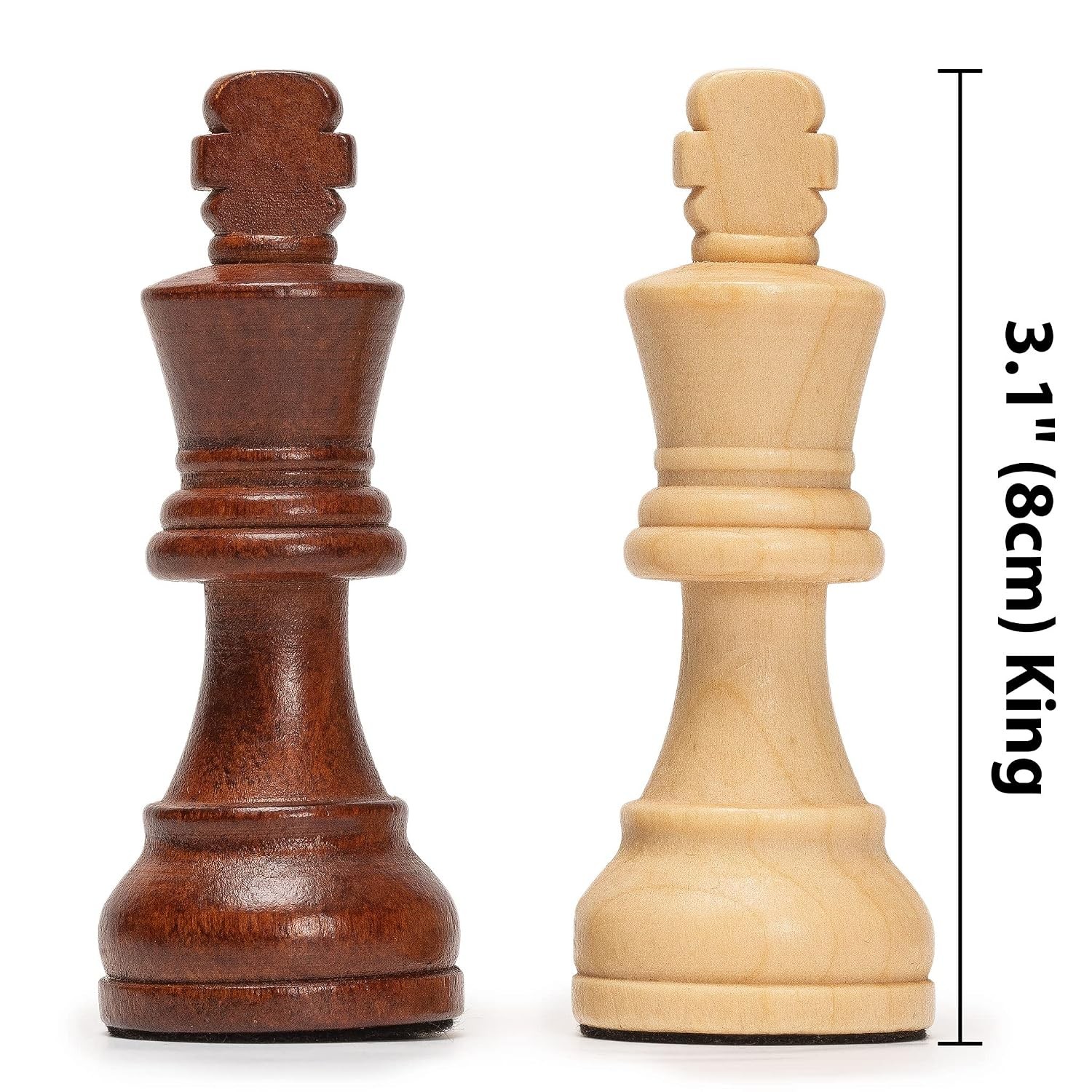 Staunton Tournament Chessmen with Extra Queens and Wooden Box 3-inch King
