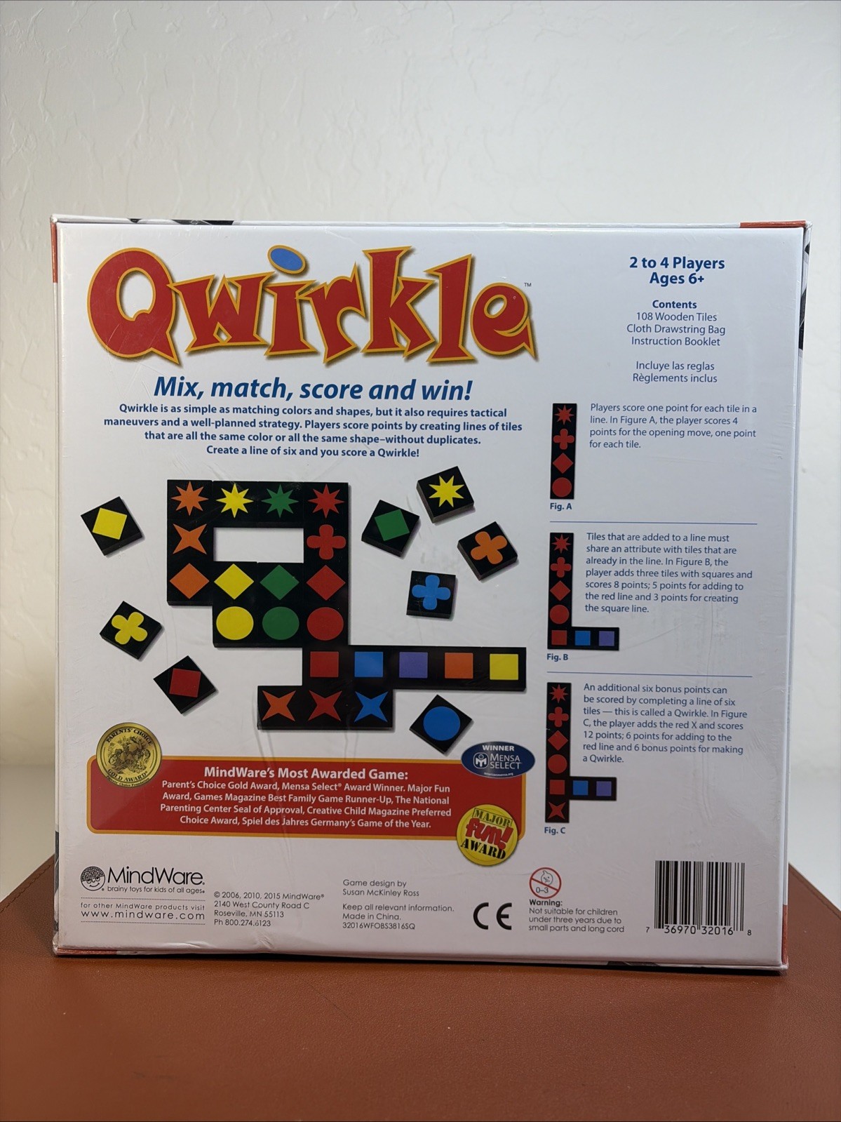 Qwirkle Board Game – Strategy Game for 2-4 Players by MindWare | New & Sealed
