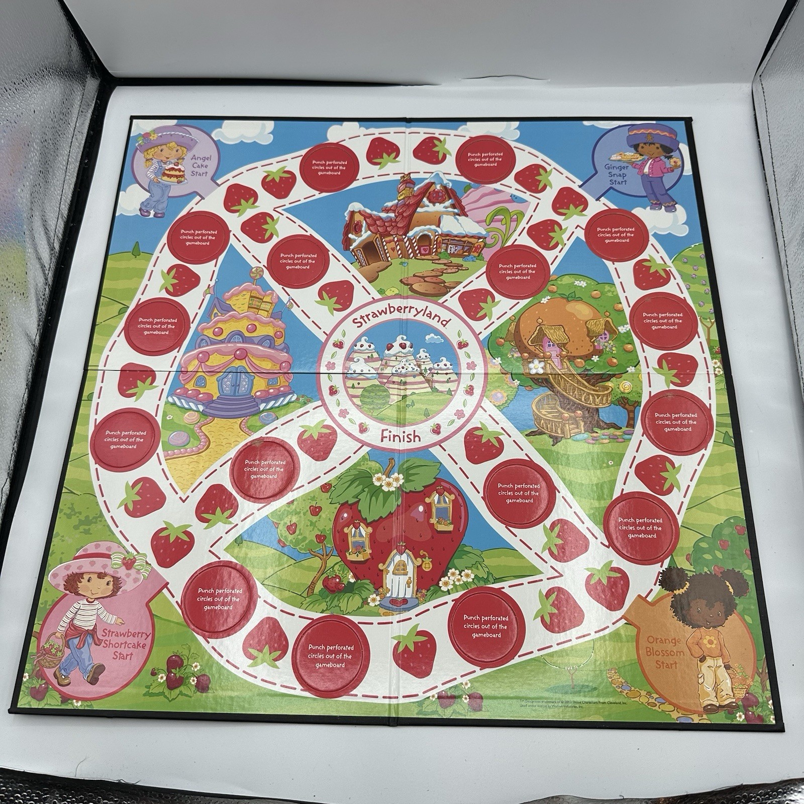 Strawberry Shortcake Strawberryland Game Board ONLY 2003 Roseart REPLACEMENT