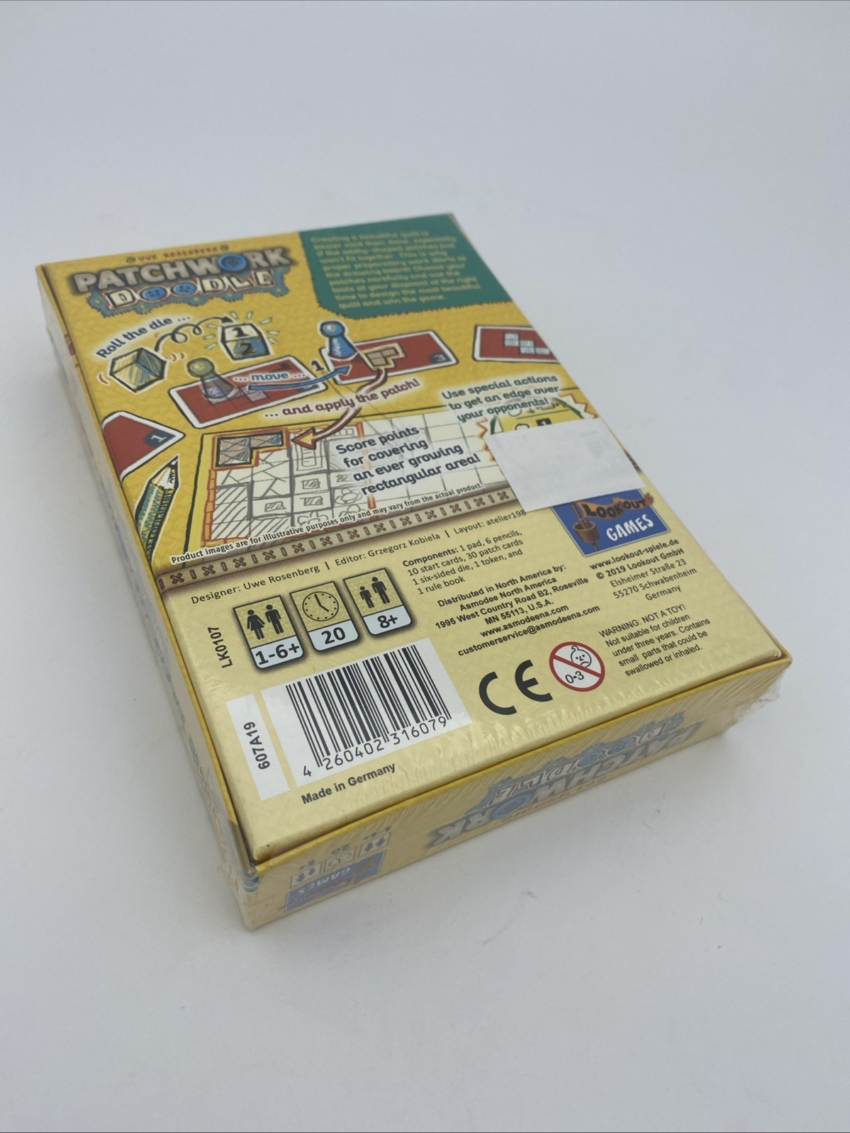 Patchwork Doodle Family Board Game By Lookout Games