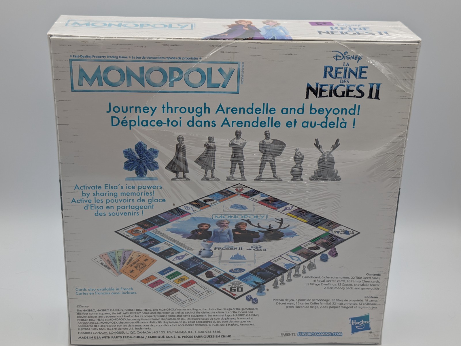 Monopoly Disney Frozen 2 Board Game New Sealed Elsa Anna Hasbro E5066 Bilingual