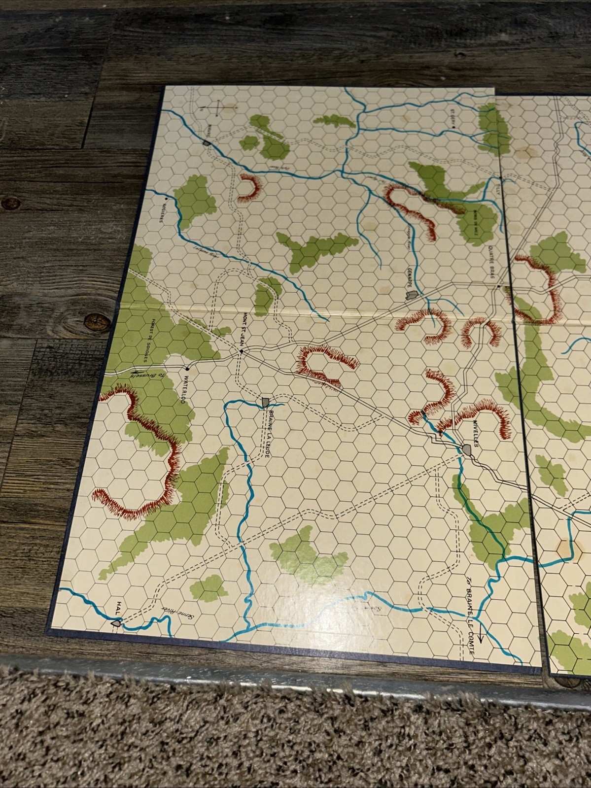 Waterloo Board Game Avalon Hill 1962 Campaign War Game Punched Napoleon PUNCHED