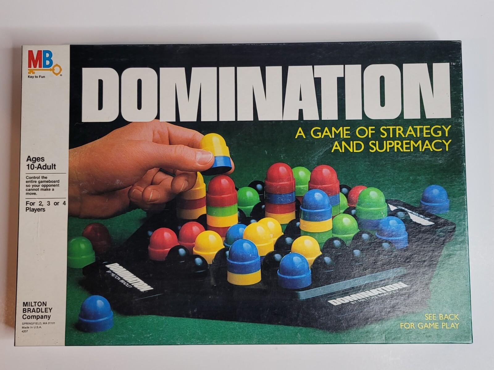 Vintage 1982 DOMINATION Board Game – Milton Bradley Battleship Risk Military OOP