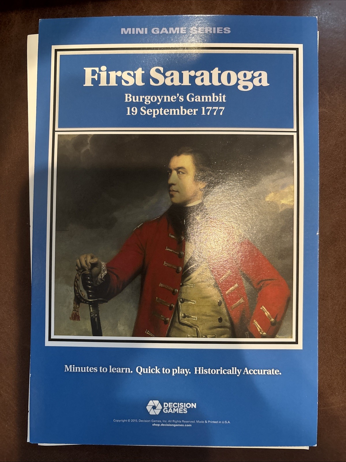 Decision Games Mini Wargame First Saratoga Burgoyne’s Gambit 1777 New Unpunched