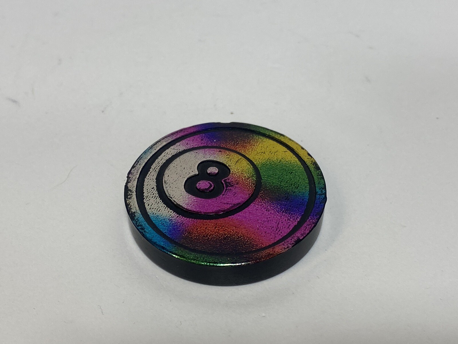 POG Slammer Plastic 8-Ball Multicolor Oil Slick Rainbow 1990’s