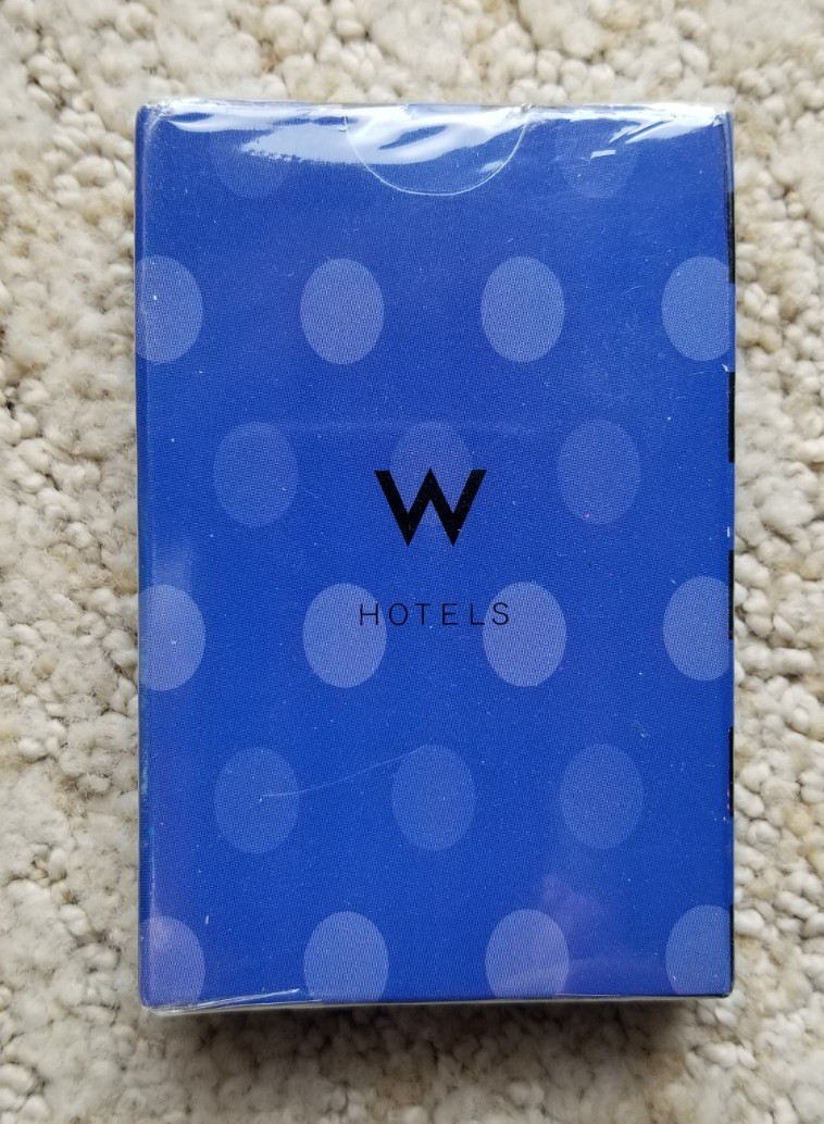 W Hotel Wood & Metal Decorative Table Top Tic Tac Toe & W branded playing cards