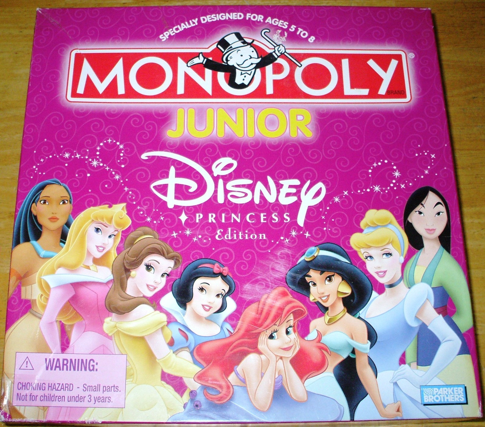 2004 Monopoly Junior Disney Princess Ed. Jasmine Ariel COMPLETE! w/CASTLES MINT!