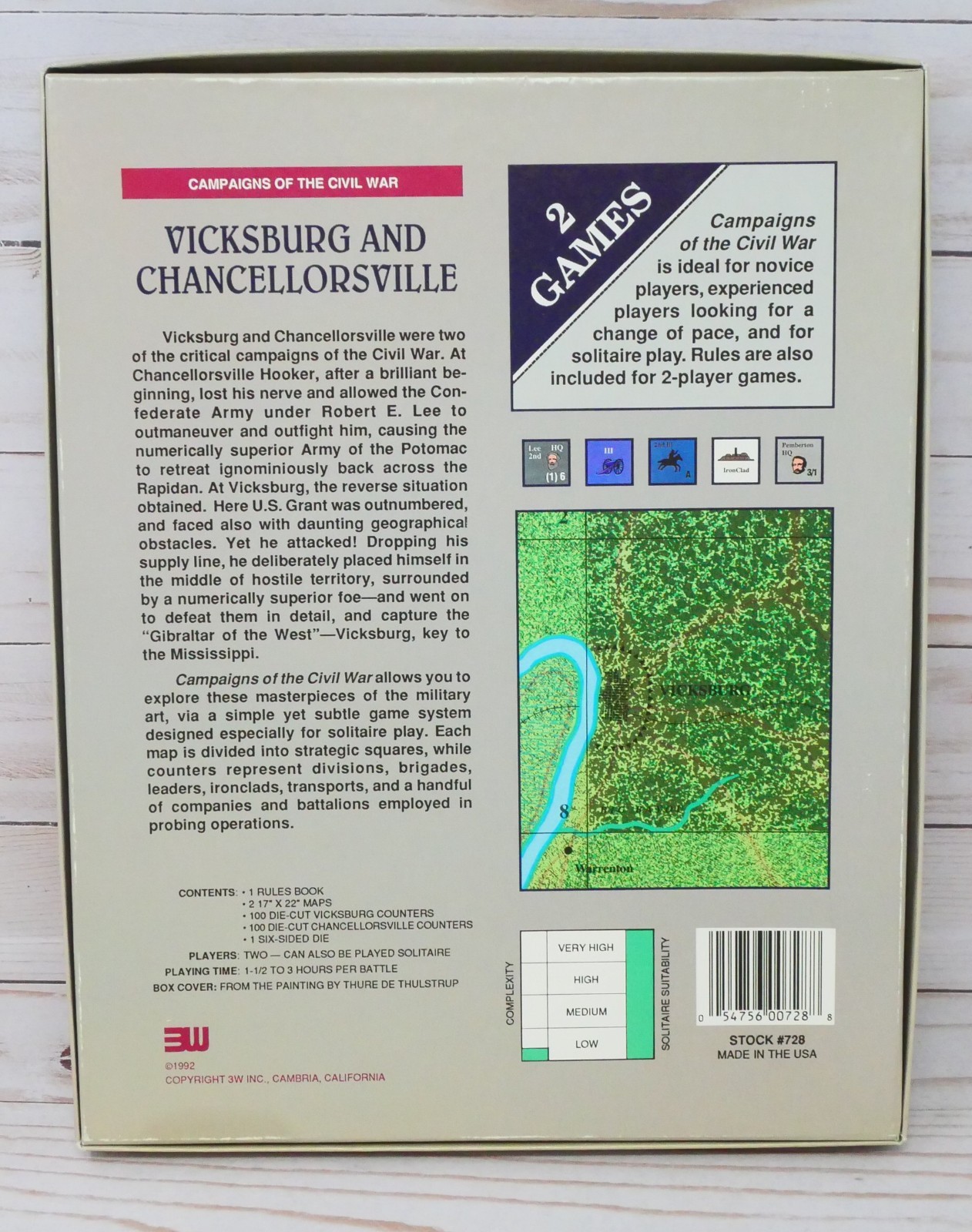 3W, Campaigns of the Civil War: Vicksburg and Chancellorsville, Unpunched