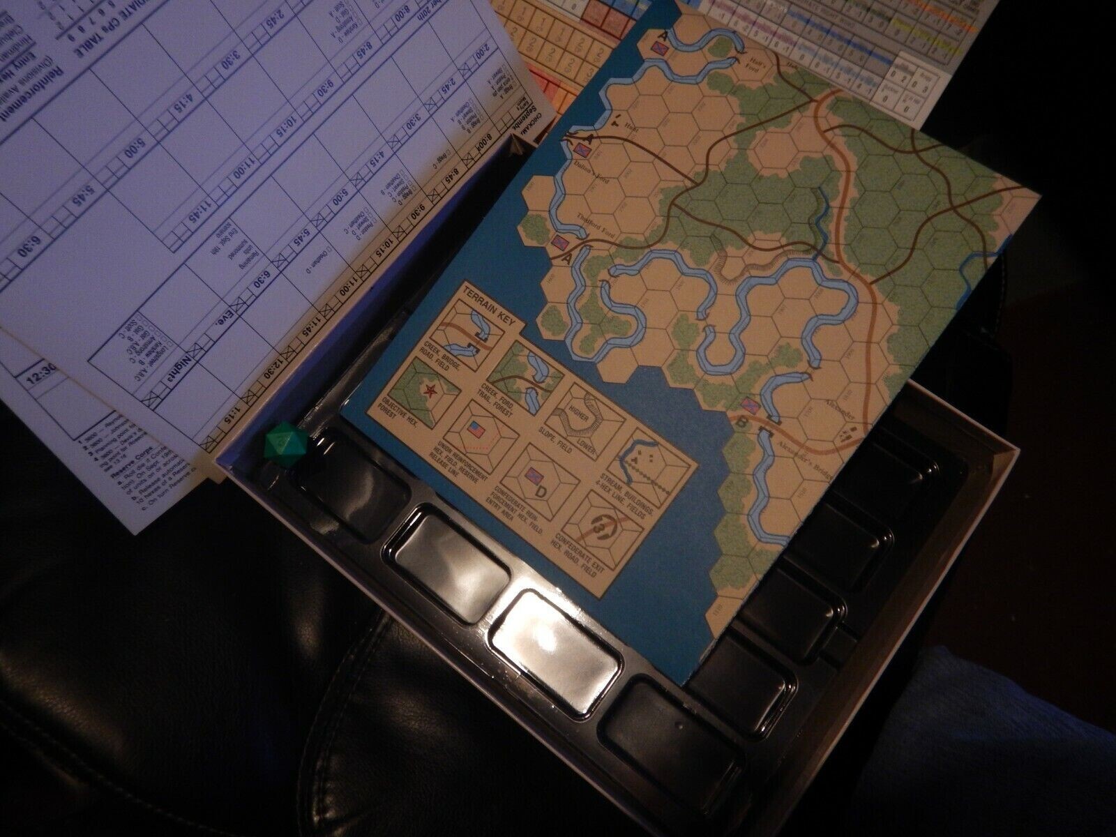 West End Wargame Chickamauga Board Game Unpunched See Photos