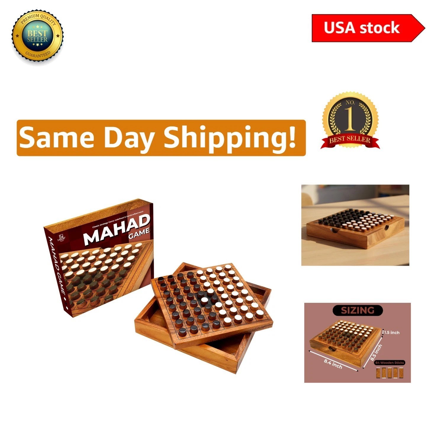 Wooden Othello Board Game – Stylish Decor and Educational Strategy for Families